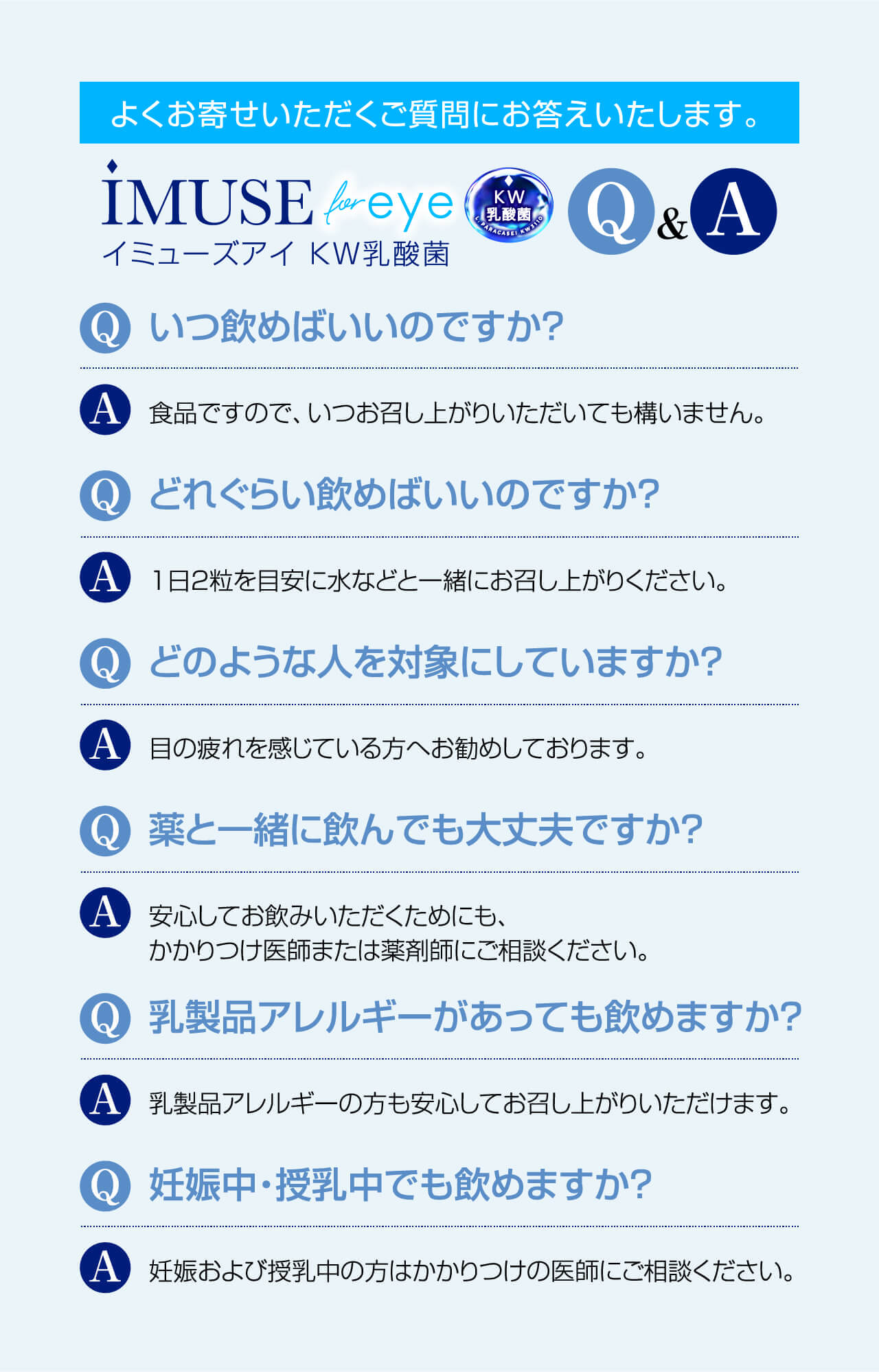 よくお寄せいただくご質問にお答えいたします。