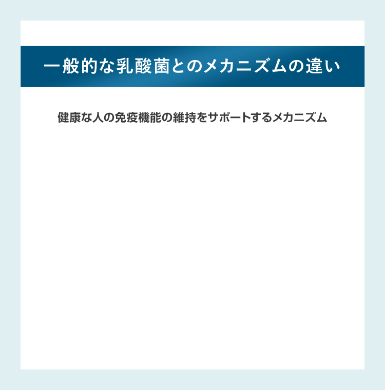 一般的な乳酸菌とのメカニズムの違い