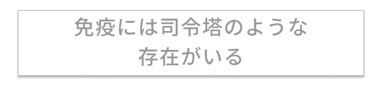 免疫には司令塔のような存在がいる