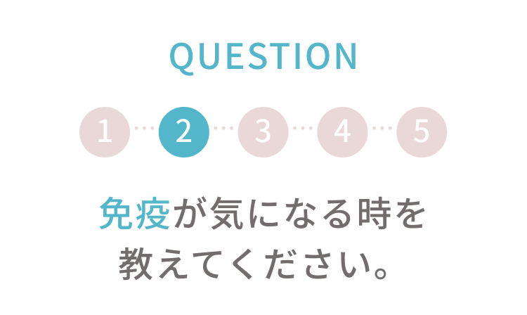 Q2 免疫が気になる時を教えてください。