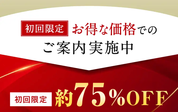 初回限定 お得な価格でのご案内実施中