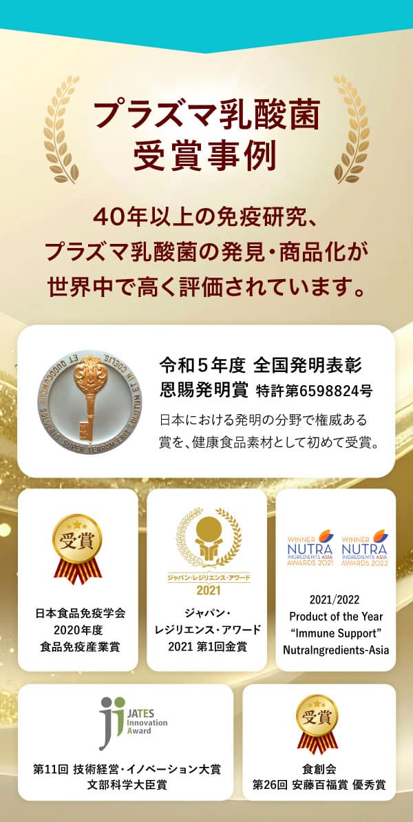 プラズマ乳酸菌　受賞事例