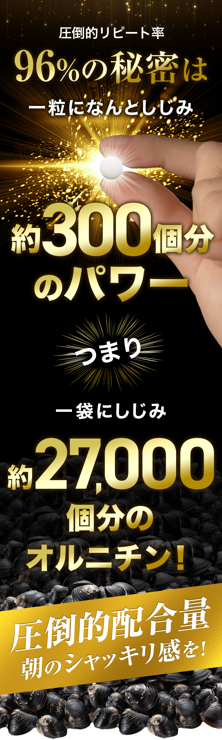 圧倒的配合量 朝のシャッキリ感を！