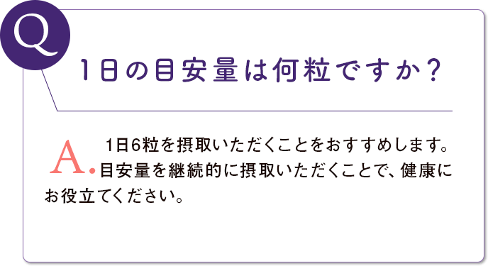 1日の目安量は何粒ですか？